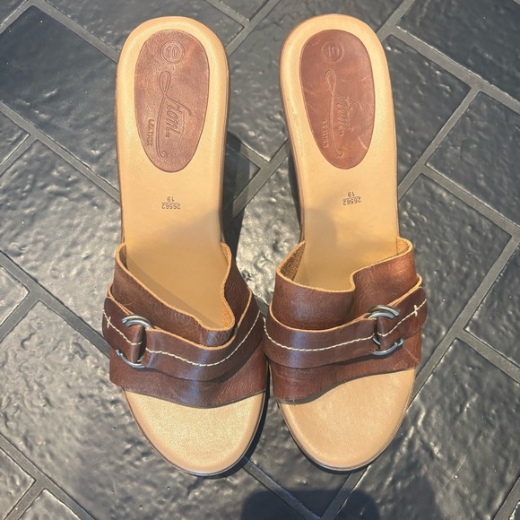 Toral Leather Heeled Mules – Size 10 - Picture 3 of 4